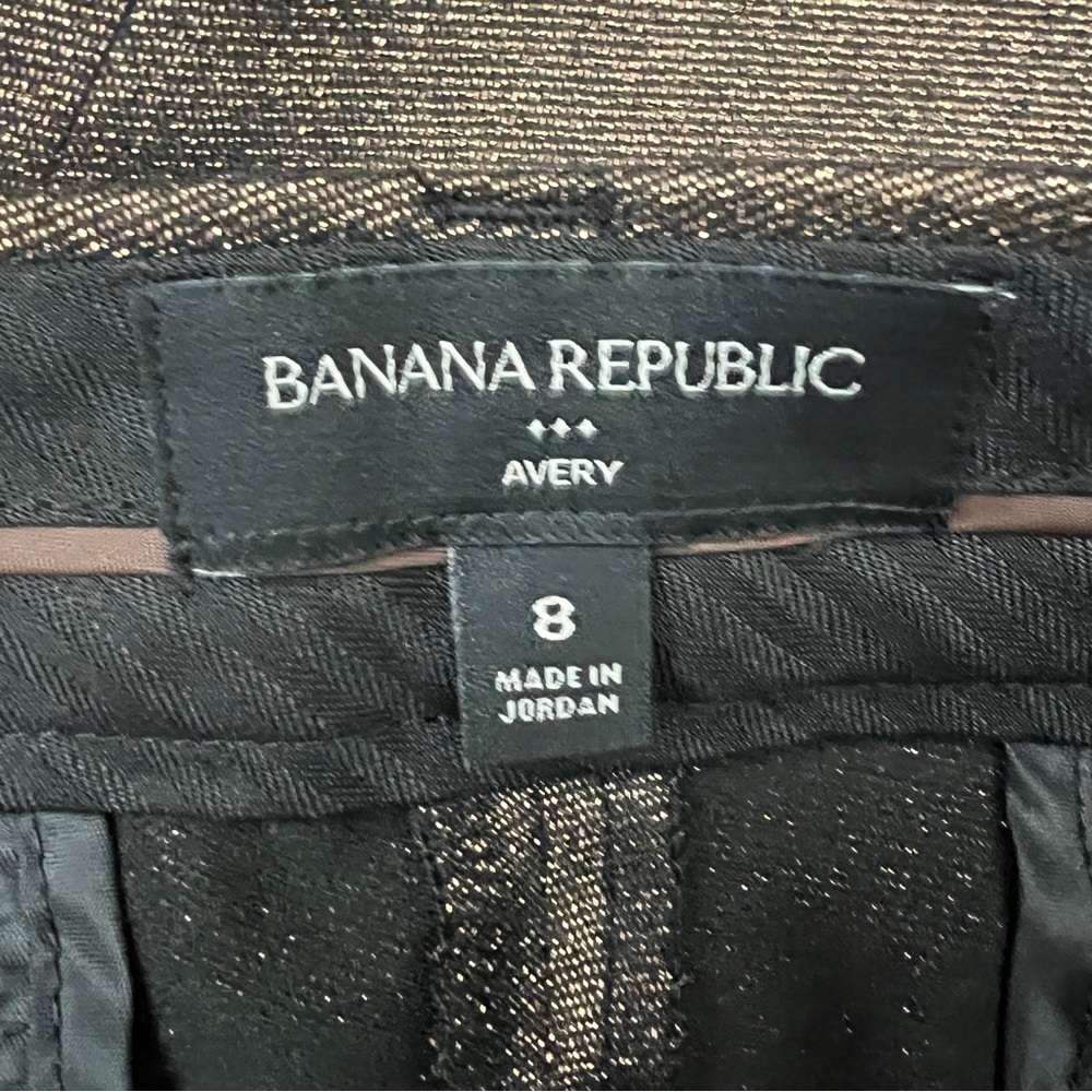 Banana Republic Avery Trousers Dress Pants Ankle Length Black Bronze Shi… - Picture 5 of 9